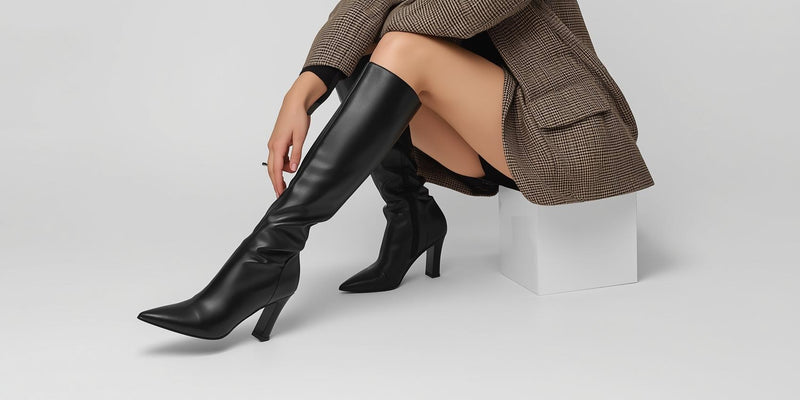 Bottes femme hautes et élégantes, confortables pour l’hiver – collection de chaussures Trendy Paris 17eme