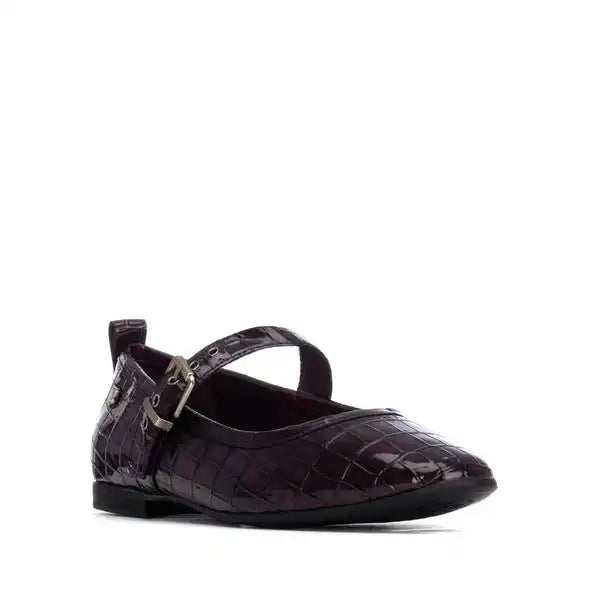 Ballerines vernis CARMELA bordeaux cuir – Style chic – Trendy Paris 17eme