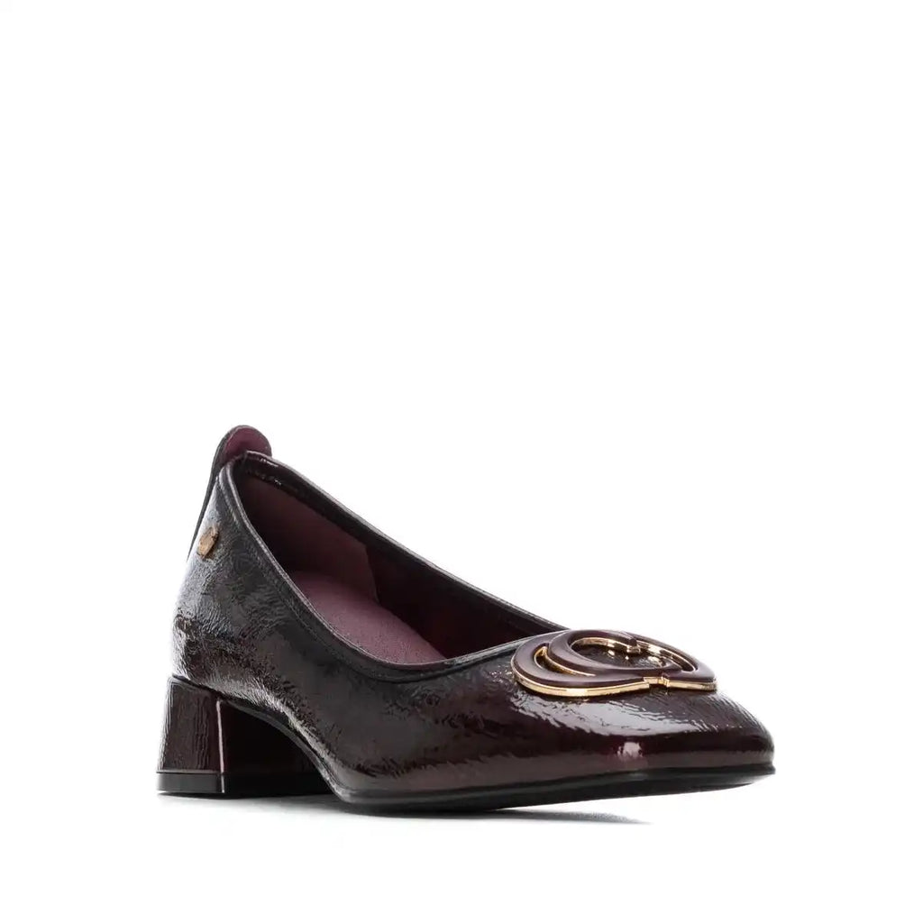 Ballerines vernis CARMELA bordeaux cuir – Style chic classique – Trendy Paris 17eme