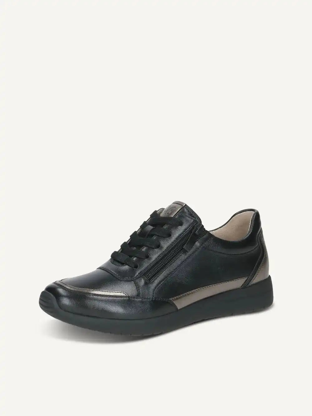 Basket noire en cuir Caprice – Confort et style féminin – Trendy Paris 17eme