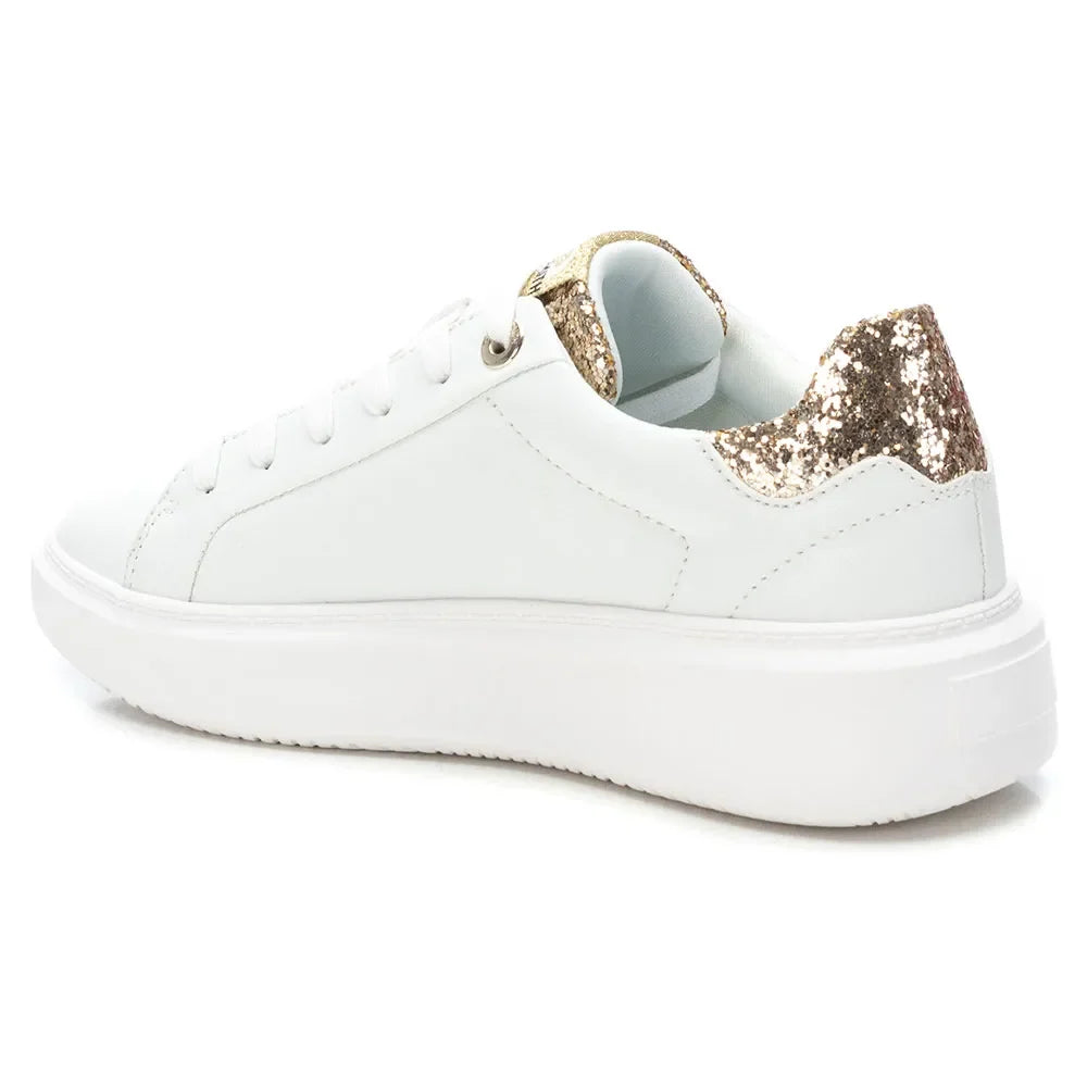 Basket blanche Teddy Smith – Finition dorée brillante – Trendy Paris 17eme