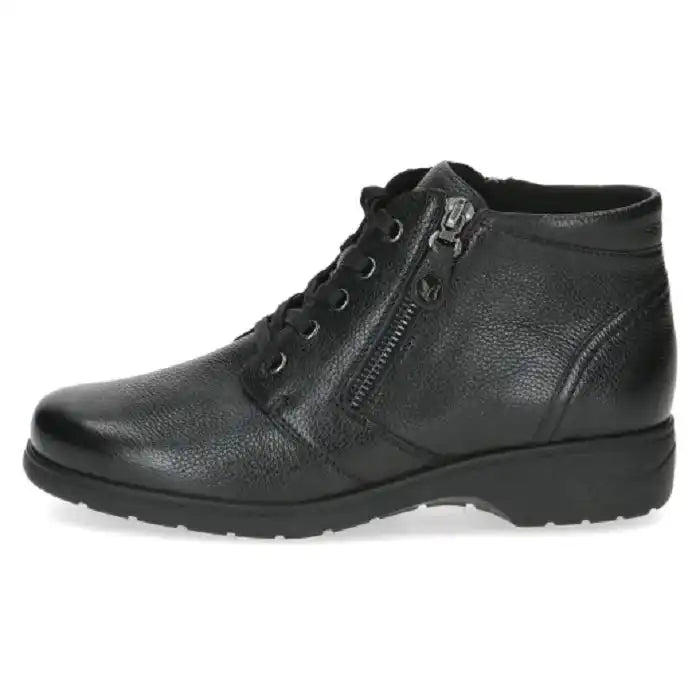 Basket femme Caprice cuir noir – Style classique et décontracté – Trendy Paris 17eme