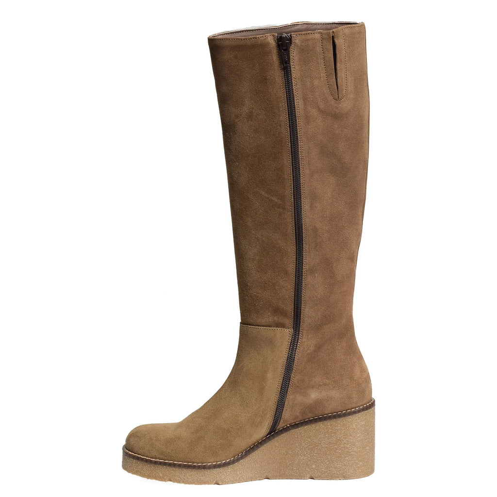 Bottes Patricia Miller cuir taupe – Élégance naturelle et confort – Trendy Paris 17eme