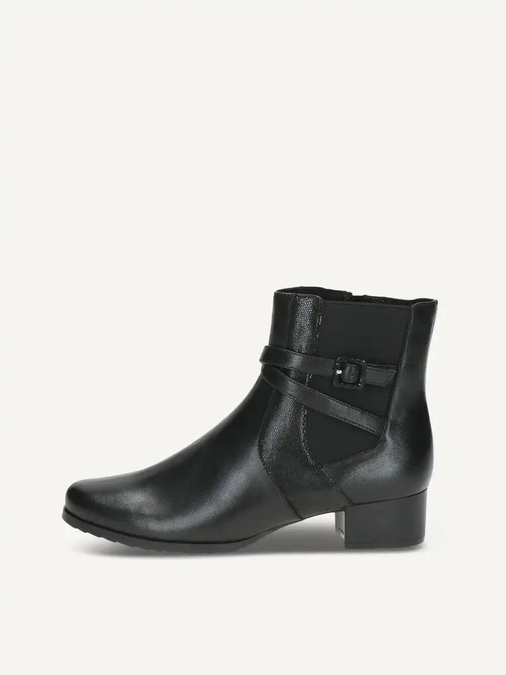 Bottine Caprice cuir noir – Confort chic et urbaine – Trendy Paris 17eme