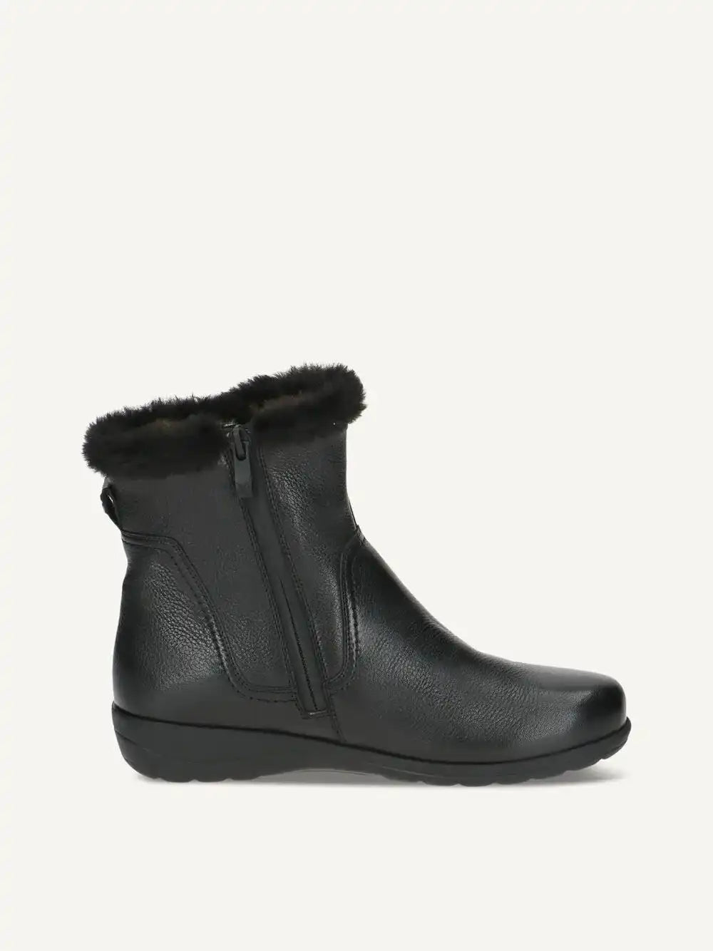 Bottine femme Caprice noir cuir – Style classique et cosy – Trendy Paris 17eme