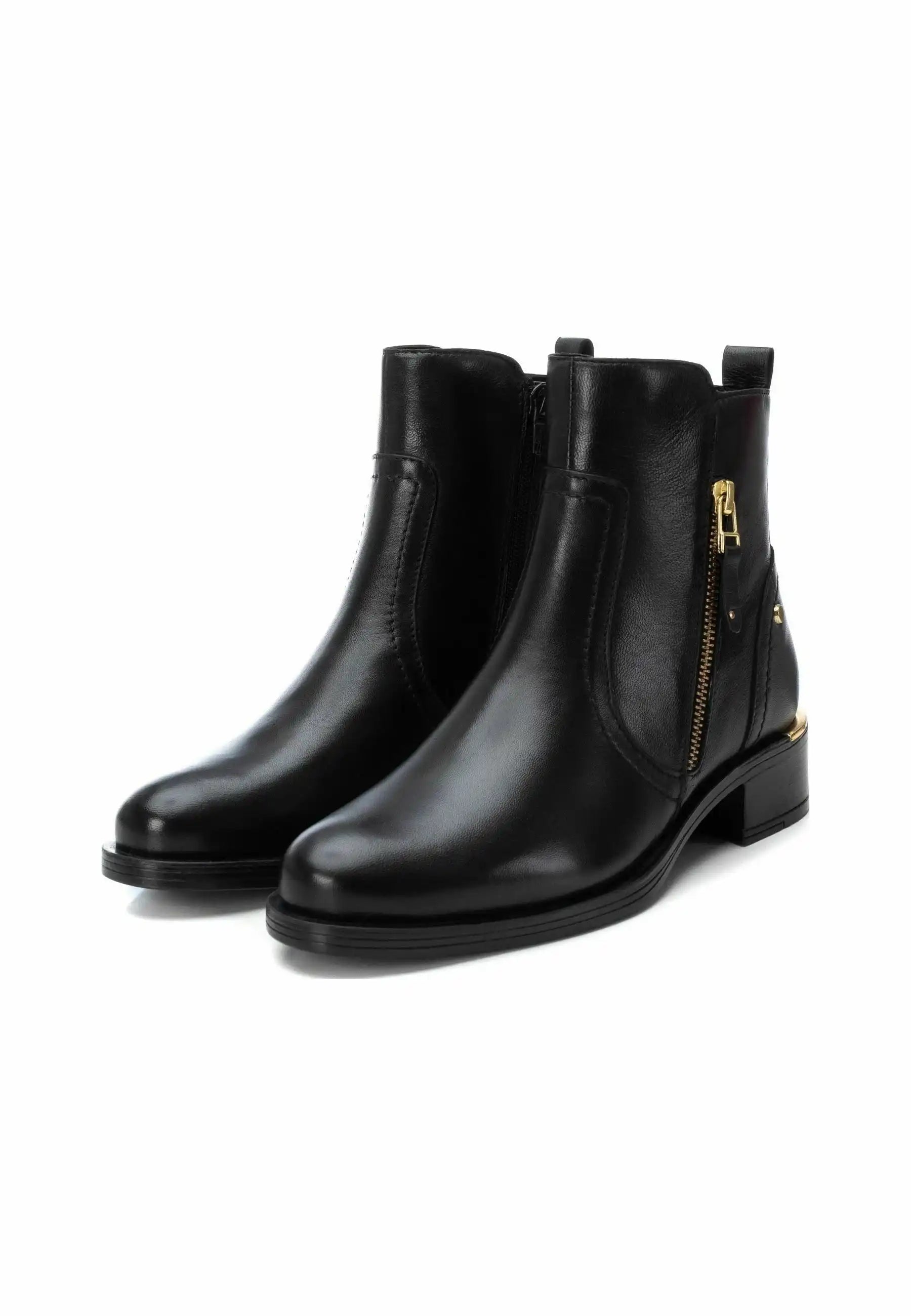 Bottine cuir noir femme XTI CARMELA – Chic et confort – Trendy Paris 17eme
