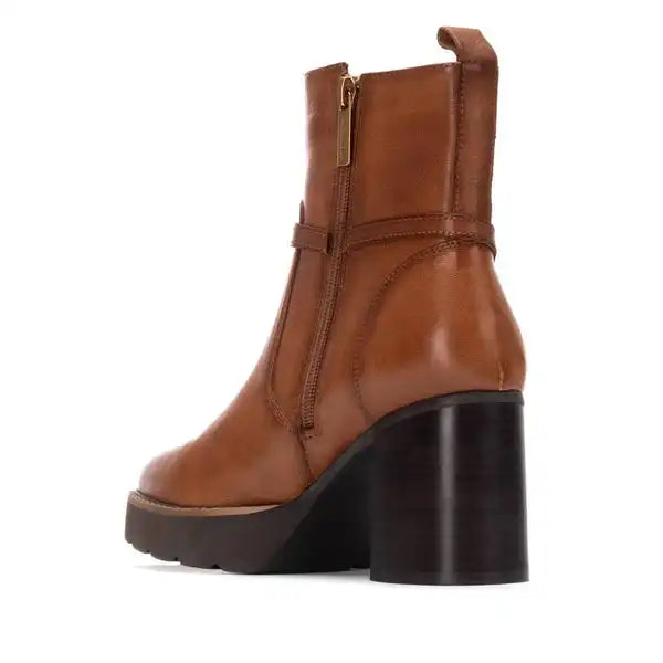 Bottine femme XTI CARMELA cuir marron – Style tendance – Trendy Paris 17eme