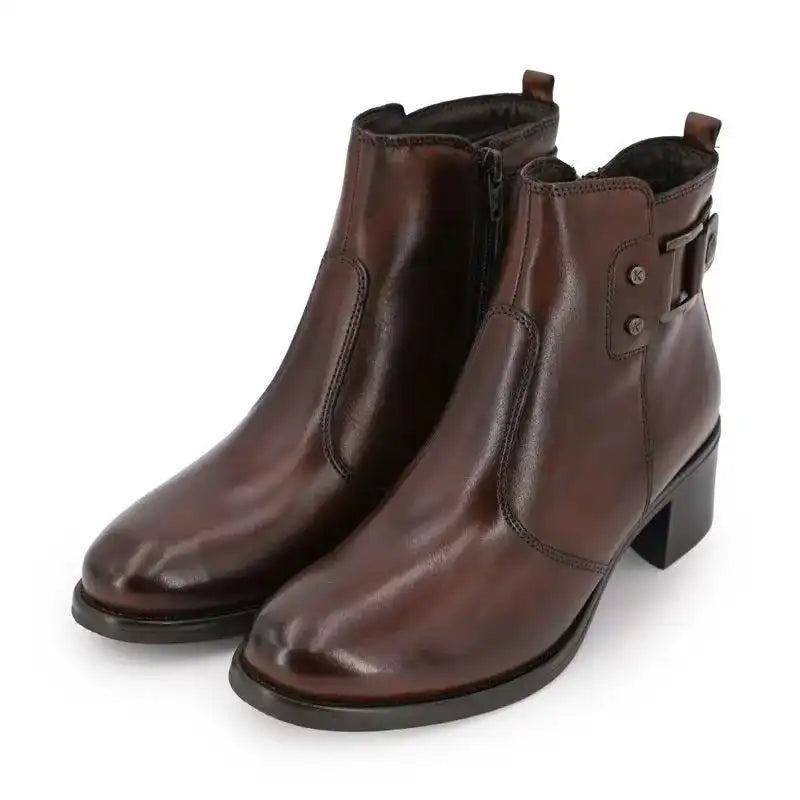 Boots femme Keys marron – Talon carré bas – Trendy Paris 17eme