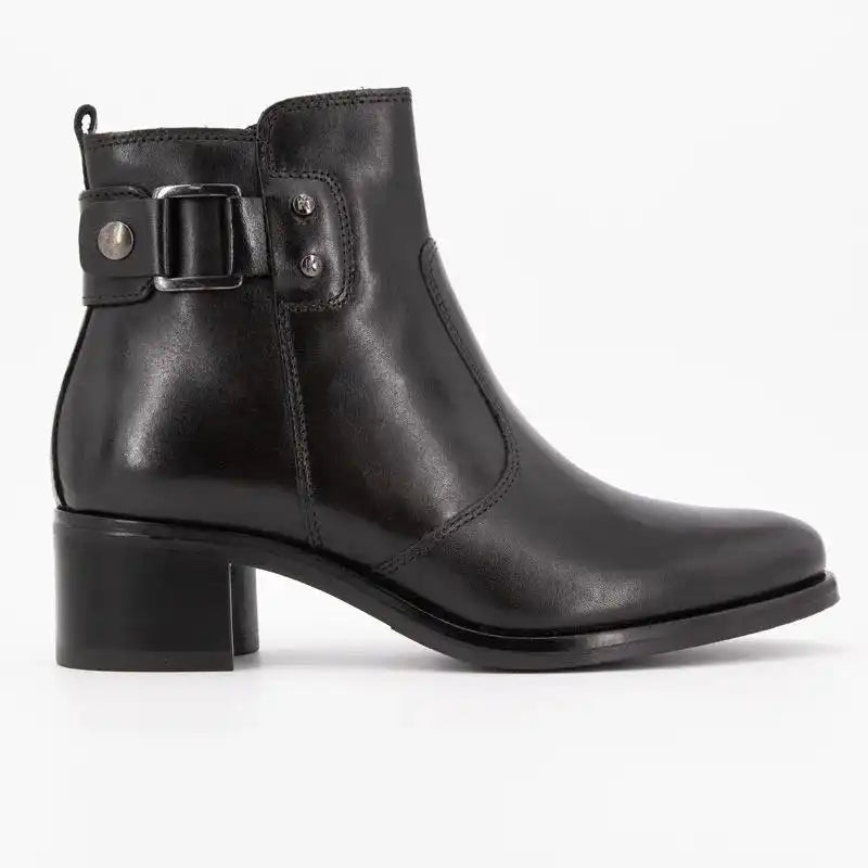 Détail boucle style cavalier bottines femme Keys noir – Trendy Paris 17eme