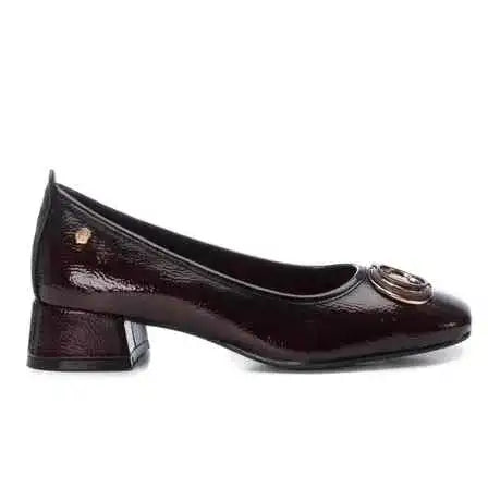 Boucle décorative et talon bloc ballerines vernis CARMELA – Trendy Paris 17eme